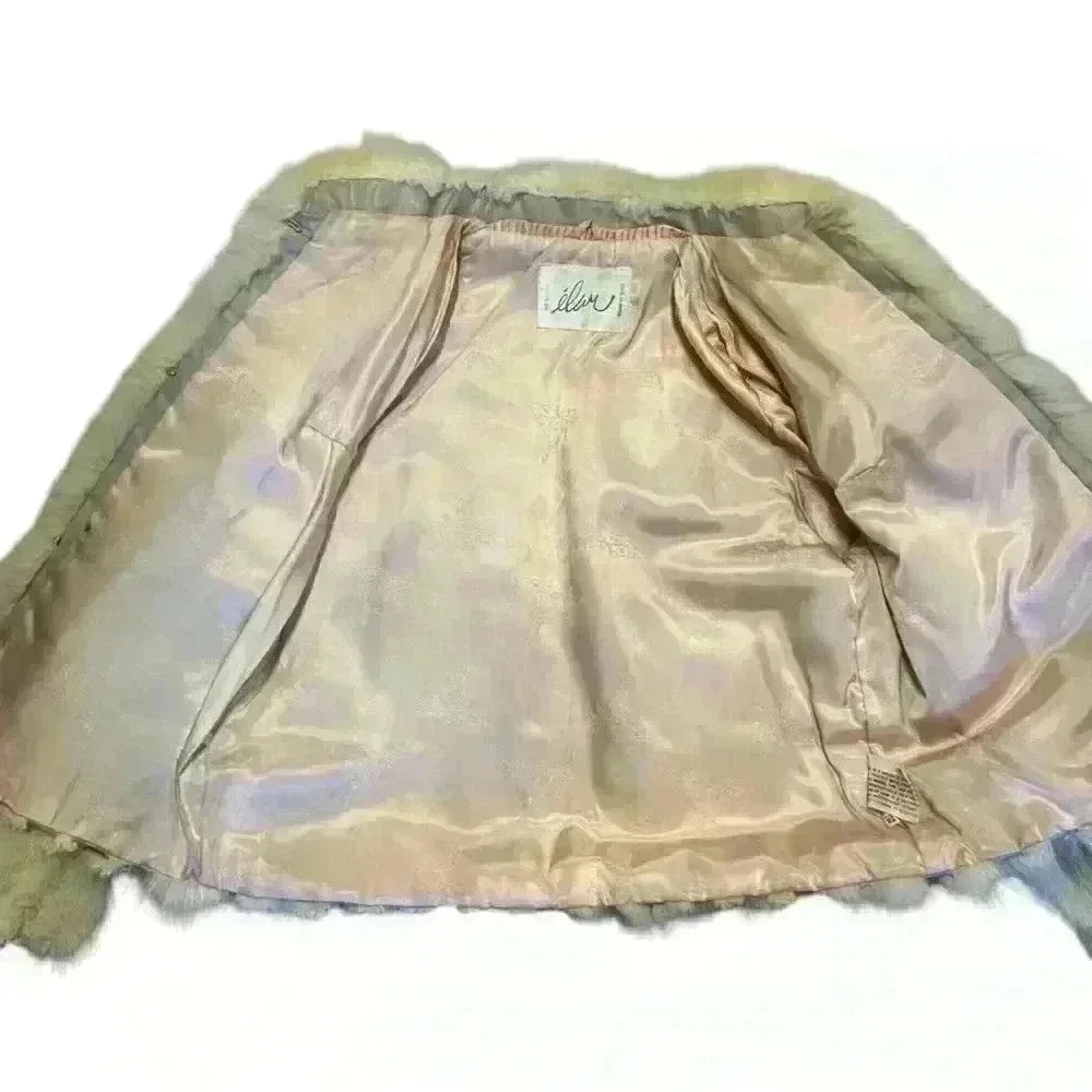 Elam Women’s Vintage Fur Coat 100% Norwegian Blue Fox Size M Luxury Winter Fall - Picture 8 of 13